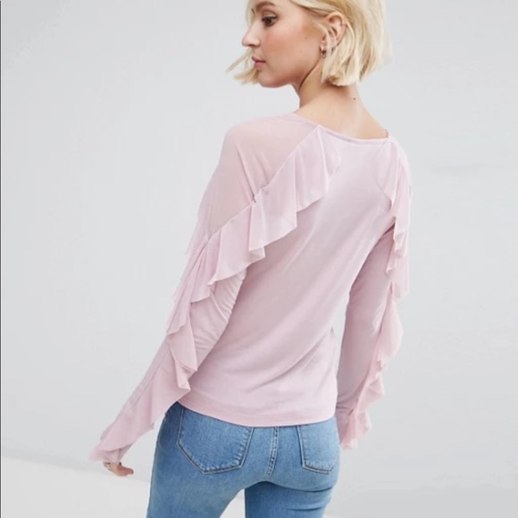 ASOS Top with Ruffle Sleeves - Picture 2 of 9